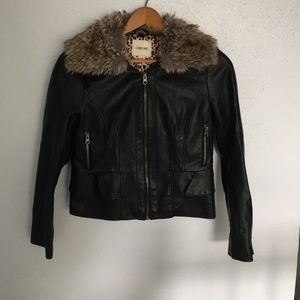Faux leather jacket
